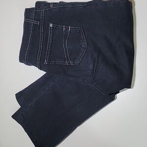 SECOND YOGA JEANS High Rise Straight Ink Dark Wash Canada